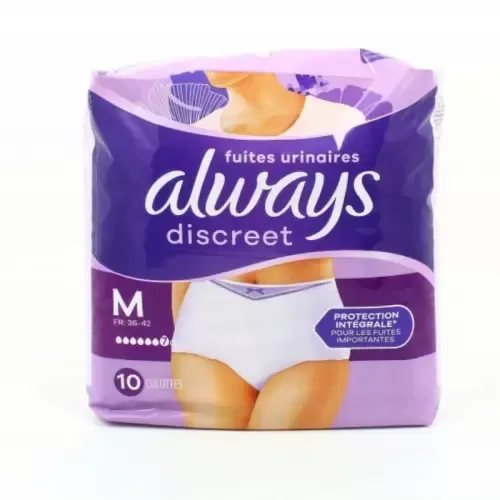 ALWAYS DISCRET TAILLE M PLUS 6 BOITE DE 9 CULOTTES