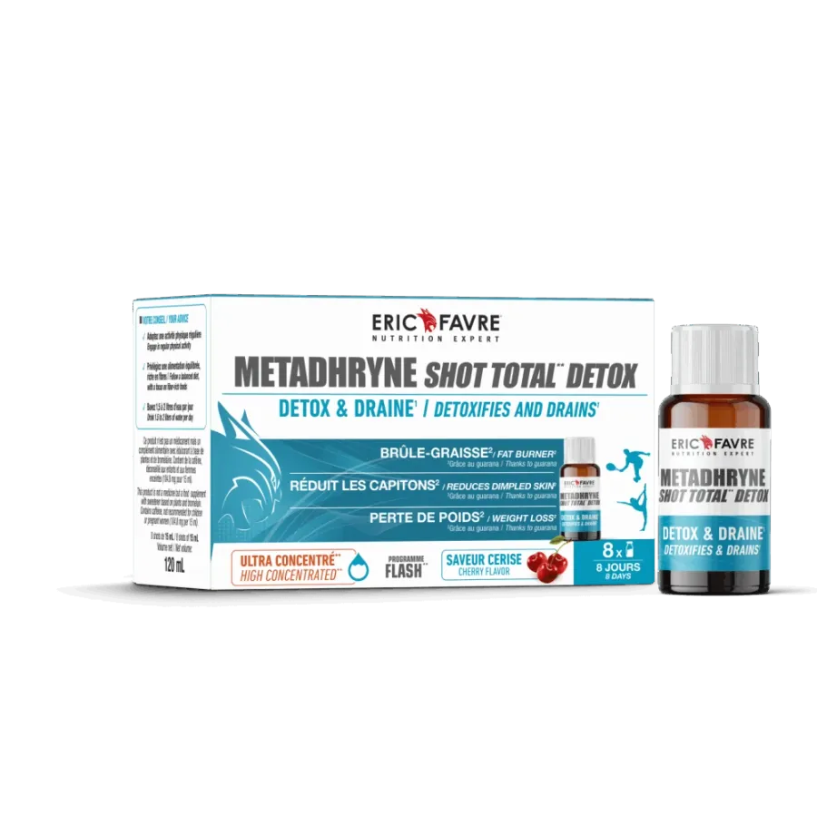 Metadhryne Shot Total detox - Etui de 8 monodoses de 15 mL