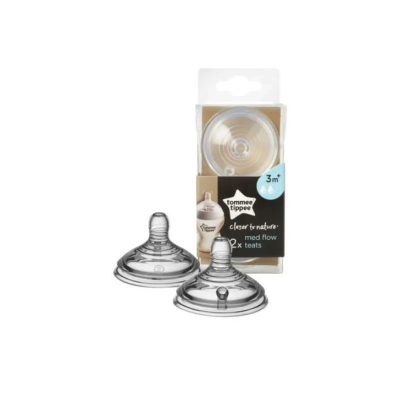 Tommee Tippee Closer To Nature 2 Tetines Debit Moyen 3M+
