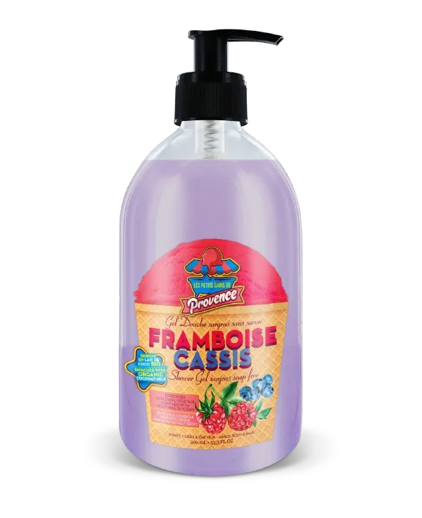 Gel Douche surgras sans savon 500ML Framboise – Cassis