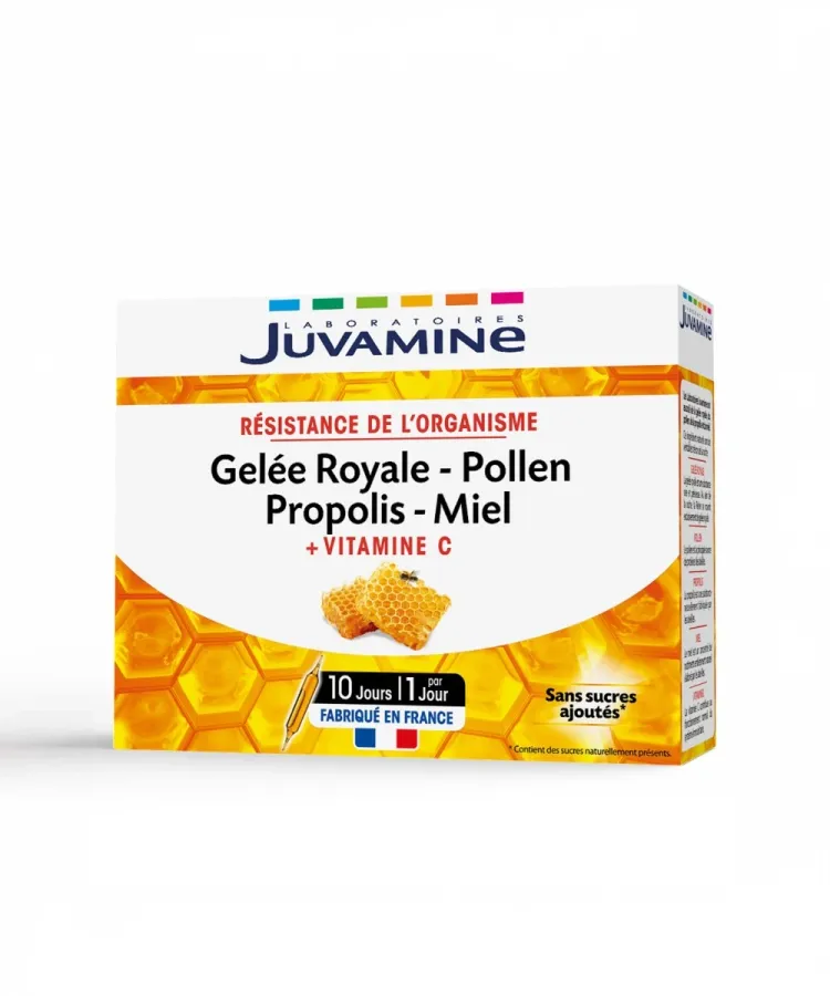 GELÉE ROYALE, POLLEN, PROPOLIS, MIEL, VITAMINE C