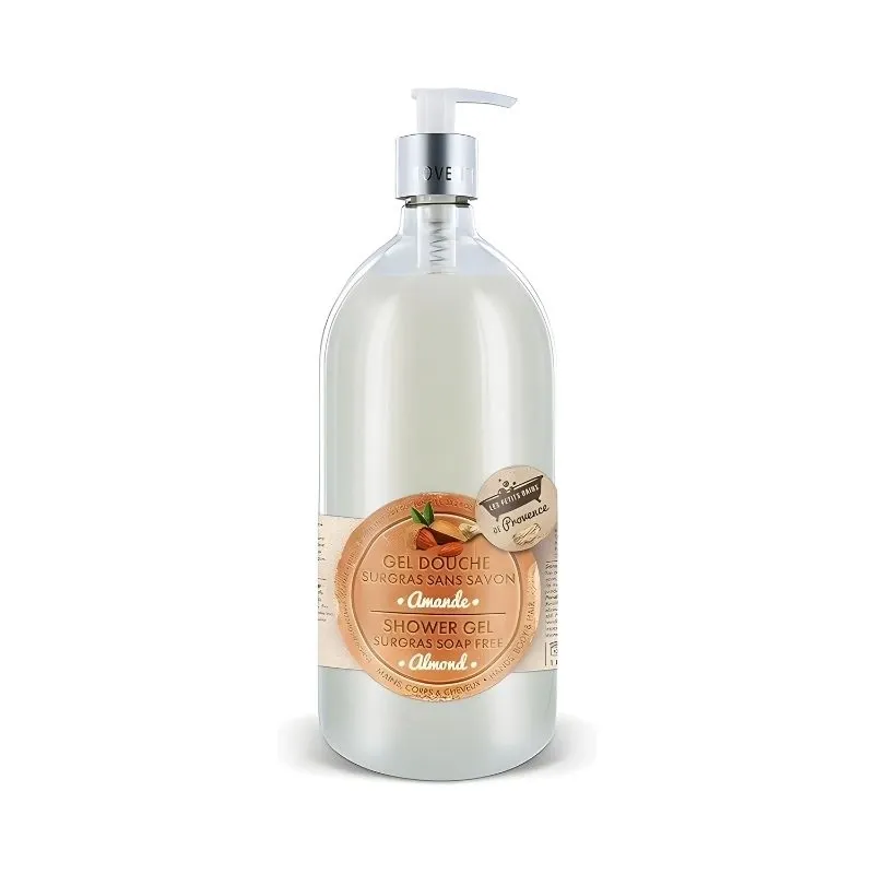 Gel Douche surgras sans savon 1L Amandes