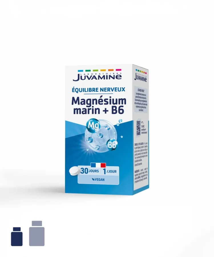MAGNÉSIUM MARIN + VITAMINE B6 30 comprimés