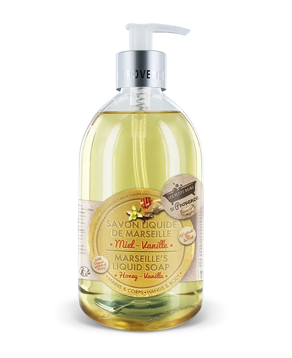 Gel Douche surgras sans savon 500 ml Miel – Vanille