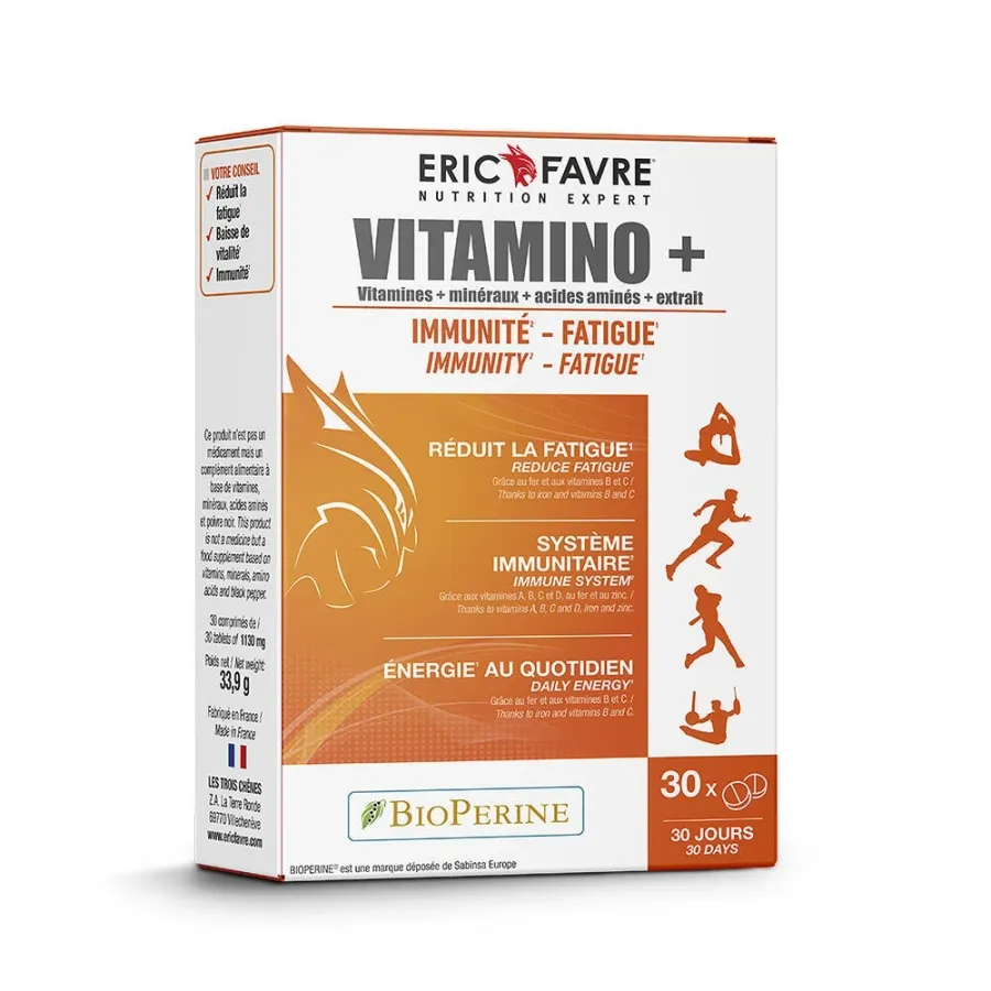 ERIC FAVRE VITAMINO+ IMMUNITE ET FATIGUE 30 COMPRIMES