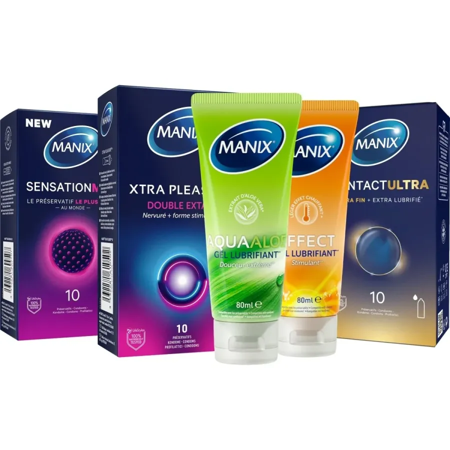 Pack Manix Découverte - 30 Préservatifs & 2 Lubrifiants