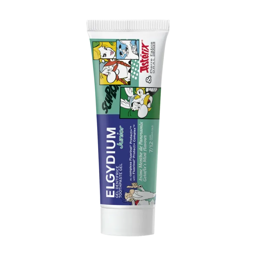 ELGYDIUM ELGYDIUM Junior Astérix Arôme Menthe douce 7/12 ans - dentifrice enfant