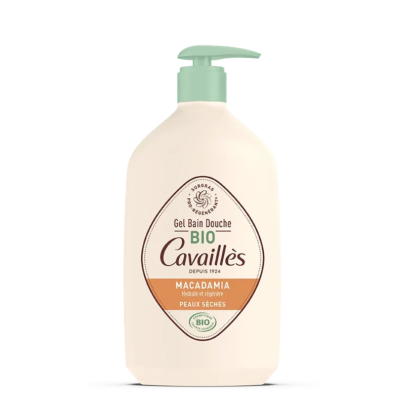 Gel Bain Douche certifié Bio Huile de Macadamia 400 ml - 1L