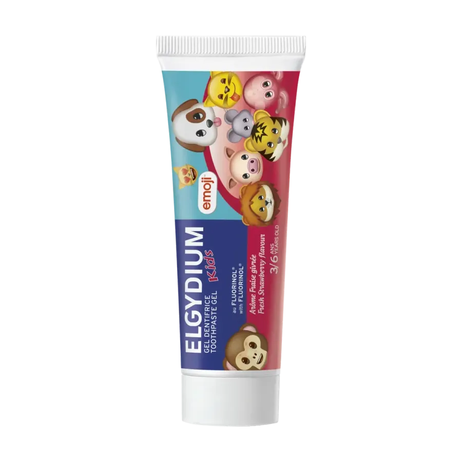 ELGYDIUM ELGYDIUM Kids Emoji Arôme Fraise givrée 3/6 ans – dentifrice enfant