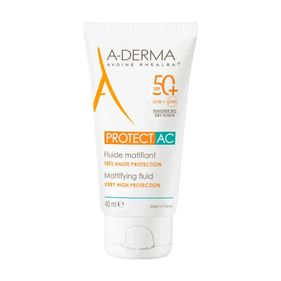 A-DERMA PROTECT AC Fluide solaire visage matifiant SPF50+