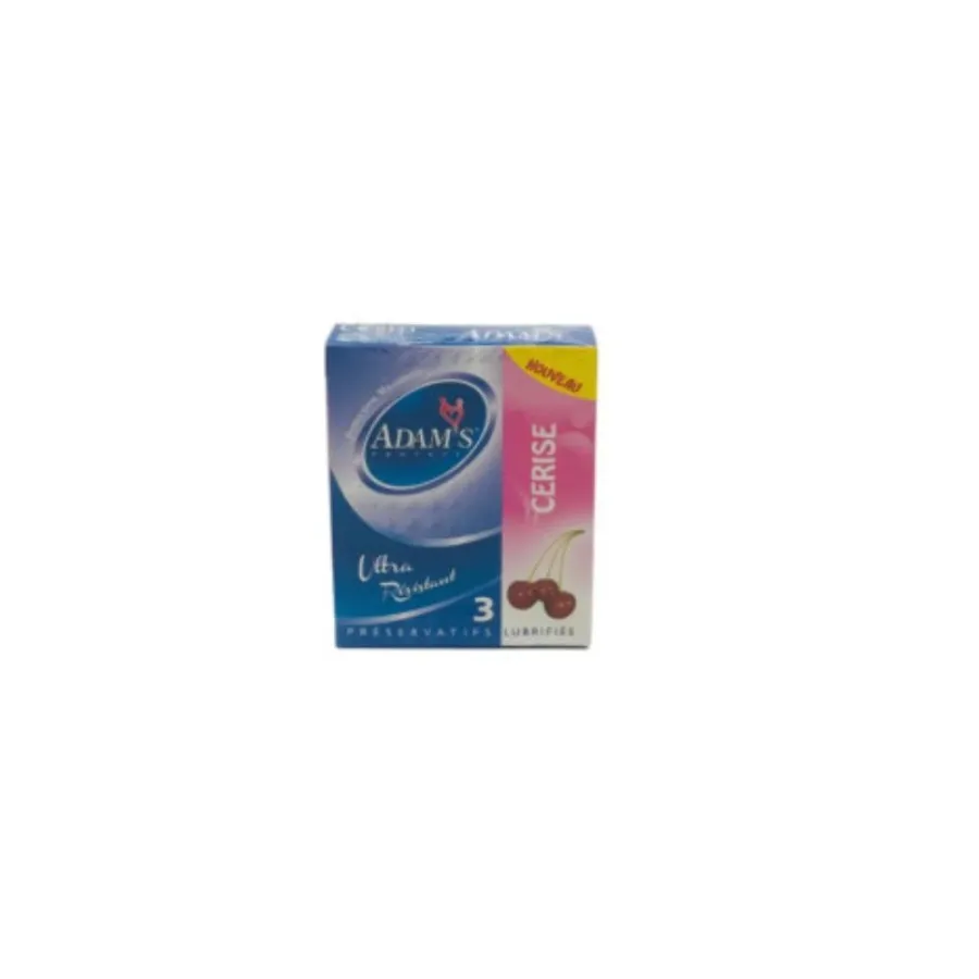 Adams Protect Paquet De 3 Préservatifs Cerise