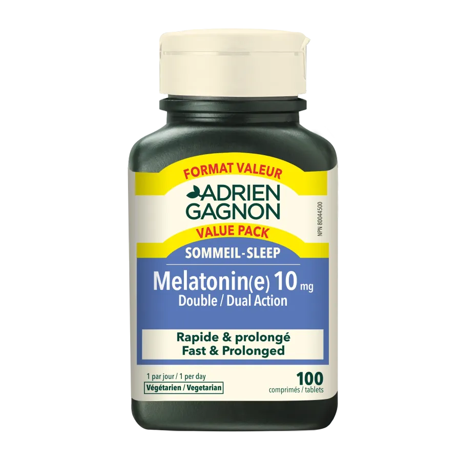 Mélatonine 10 mg Double action - Format Valeur