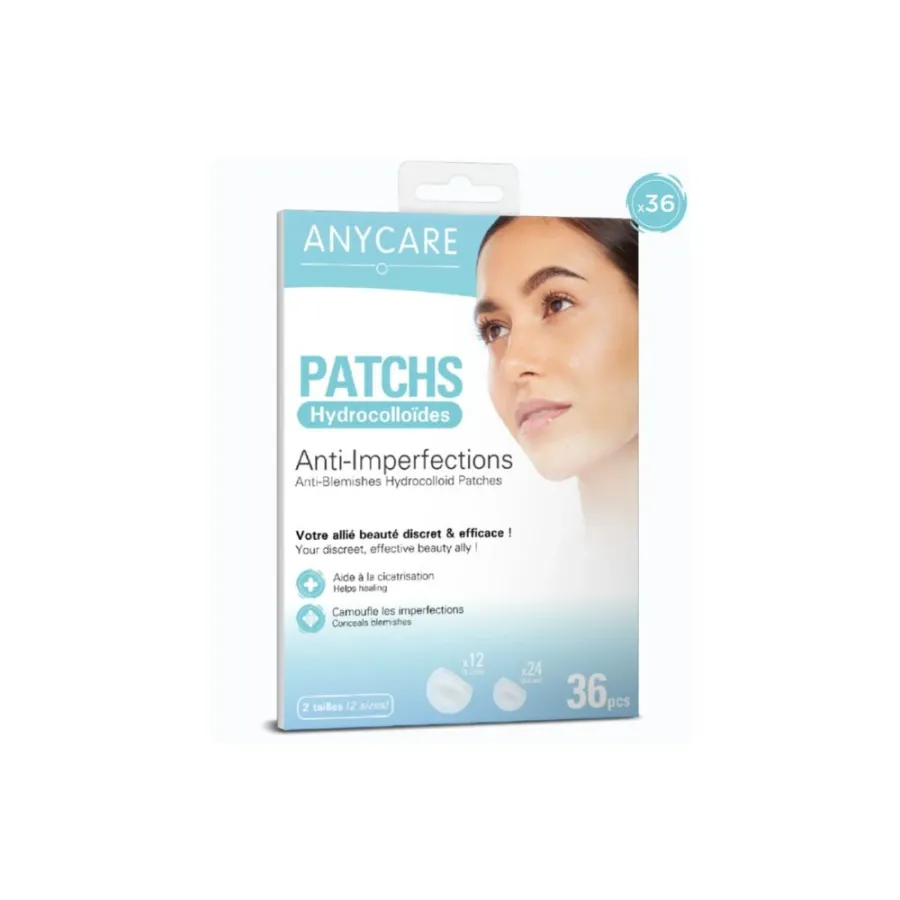 Anycare Patchs Hydrocolloïdes Anti-Imperfections – 36 pcs