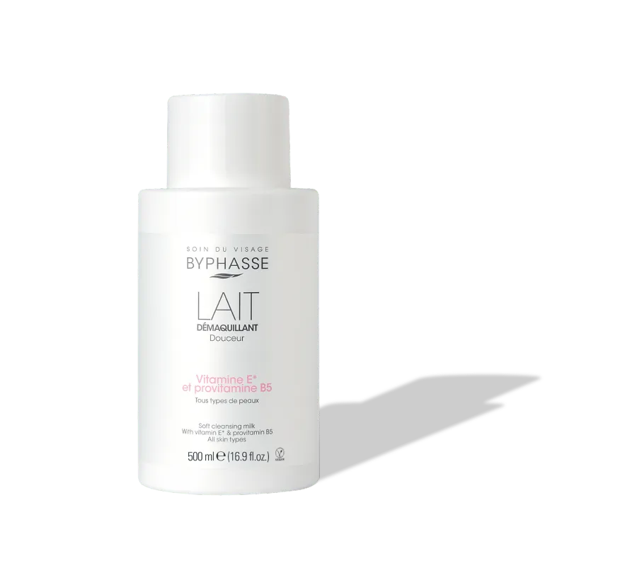 BYPHASSE Lait Démaquillant Vit E et Provit B5 500mL