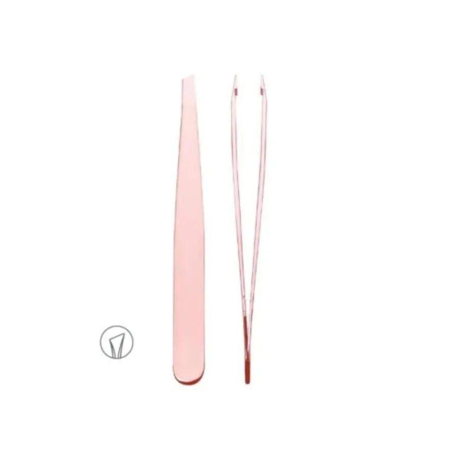 TITANIA PINCE A EPILER INCLINEE INOX ROSE/GOLD 1091/75GB B