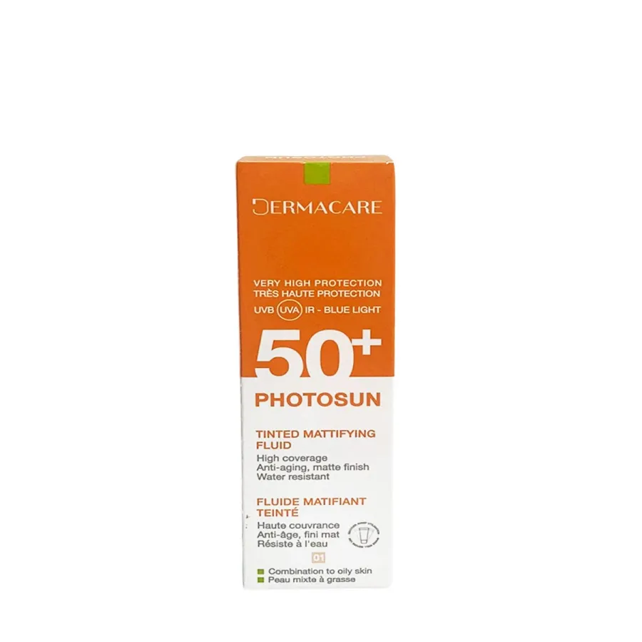 Dermacare Photosun - Ecran solaire fluide matifiant - spf50+ - réf 01 - 50ml
