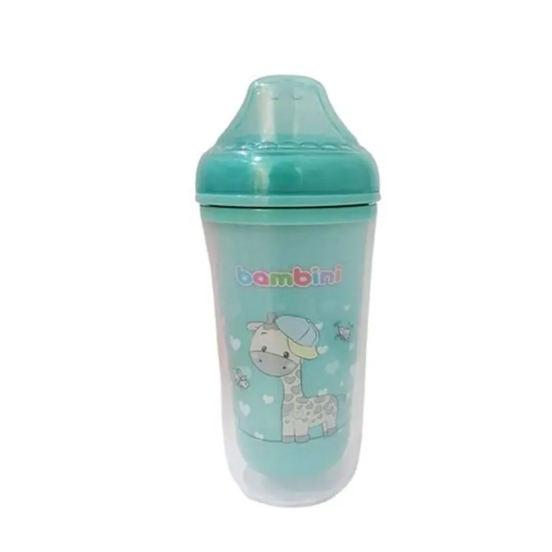 Bambini Tasse Bec Souple Anti-Fuites Incassable Bleu