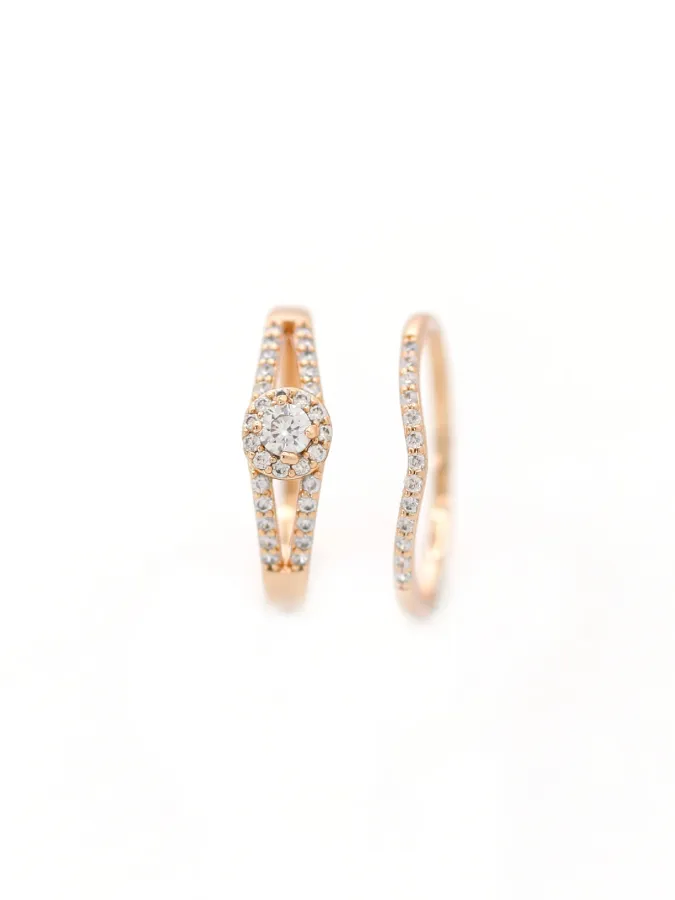 Duo Bagues de Mariage Doré Femme 6