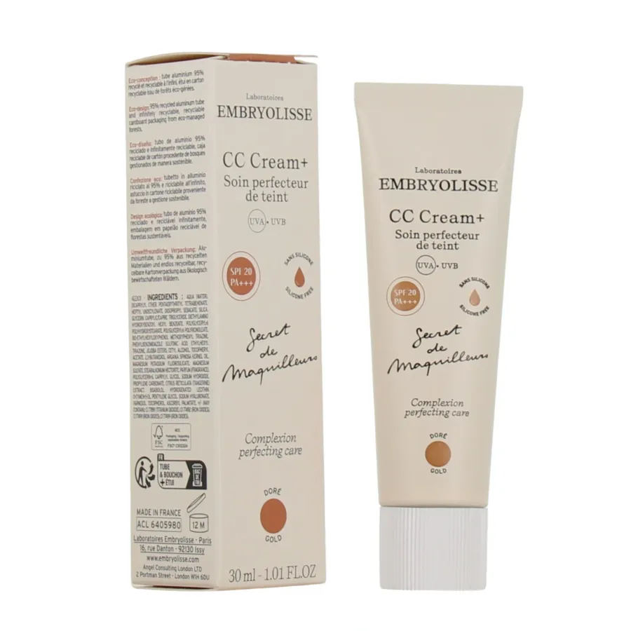 Embryolisse CC Cream + Soin Perfecteur de Teint SPF20 30ml Teinte Doré