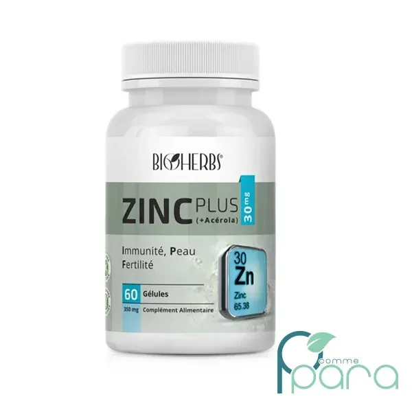 BIOHERBS Zinc Plus 30Mg,60 Gélules
