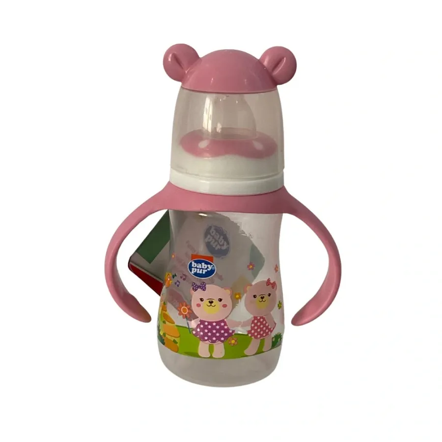 BABY PUR Biberon avec couvercle lapin 125ml