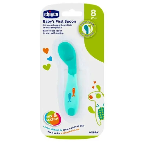 CHICCO Ma première cuillère coudée 8M+