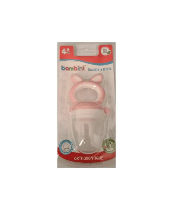 BAMBINI sucette a fruits rose ref425