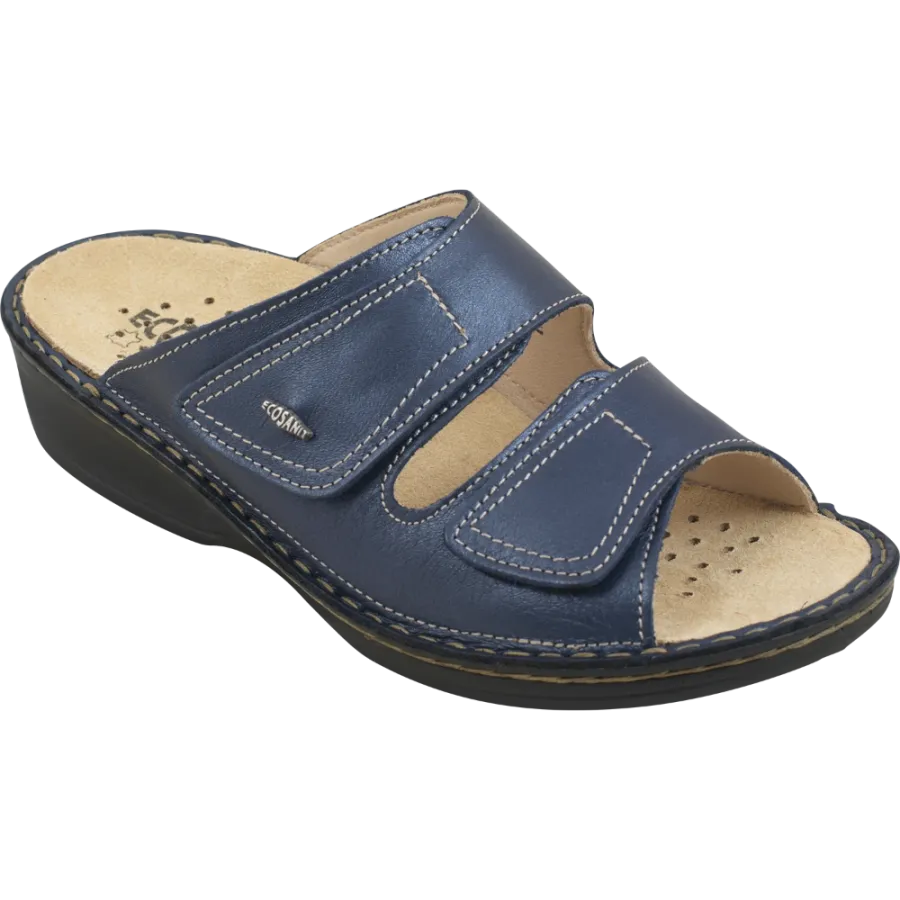 Mules femme Carla bleu