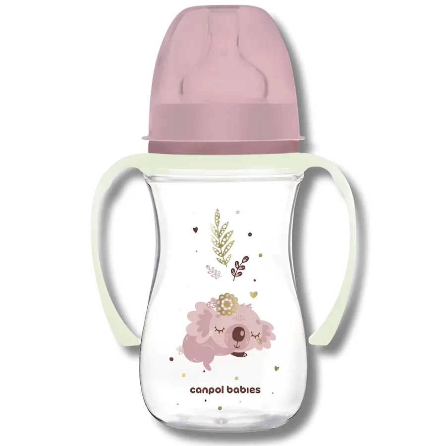 CANPOL BABIES - BIBERON ANTICOLIQUE COL LARGE SLEEPY KOALA PINK +3MOIS 240ML 35/237