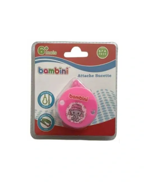 BAMBINI ATTACHE SUCETTE CHAINETTE 6M+ – 446 rose