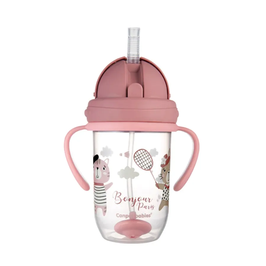 Canpol Babies - Tasse anti éclaboussure avec paille - 270ml