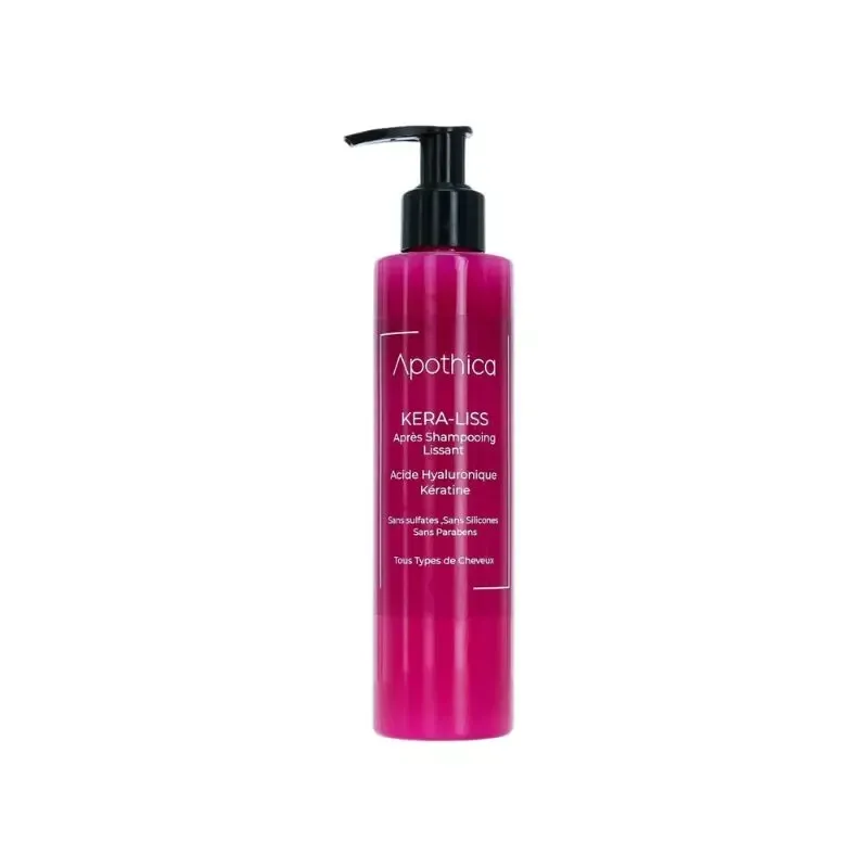 Apothica Kera-liss Après Shampooing Lissant Acide Hyaluronique Kératine, 200ml