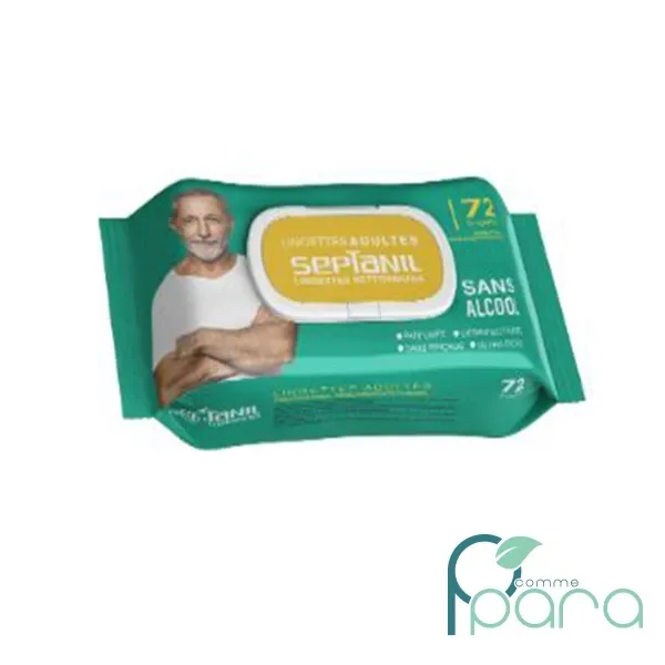 SEPTANIL Lingettes Adultes,72 Lingettes