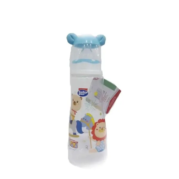 BABY PUR Biberon avec couvercle lapin 250ml Blue