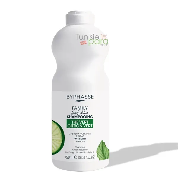 BYPHASSE FRESH FAMILY SHAMPOING THE VERT ET 750 ml