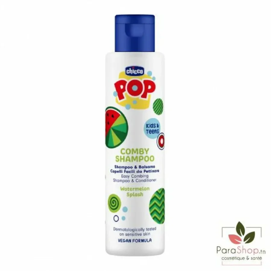 CHICCO KIDS & TEENS POP Shampoing et Apres Shampoing Pasteque Splash 250ML