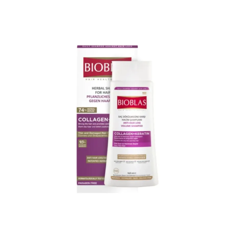 Bioblas Herbal Shampoing Collagen+Kératin 360 mL