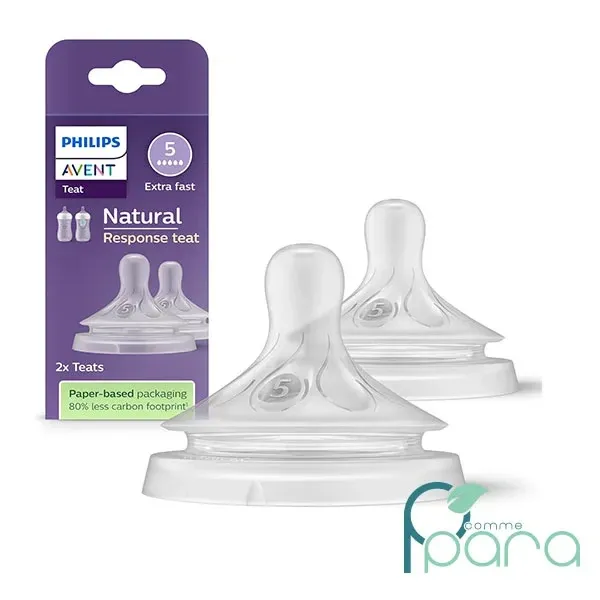 AVENT Natural Tétine 6M+ Débit 5 2Pcs SCY965/02
