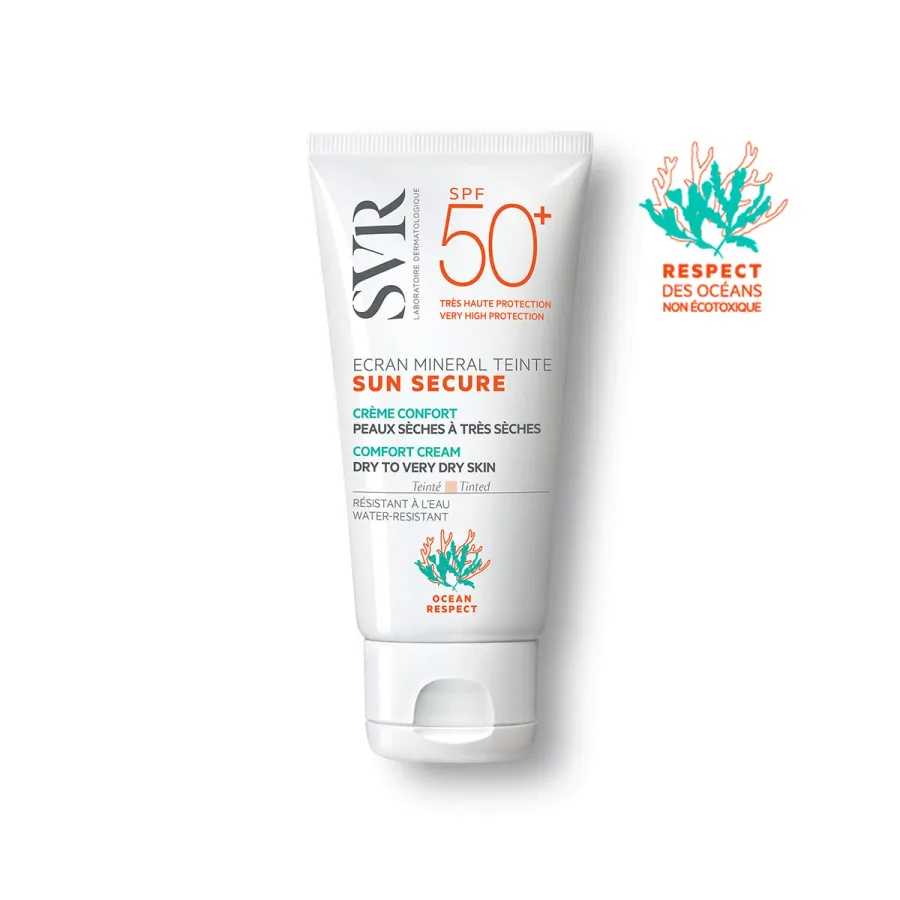 SVR SUN SECURE Écran Minéral Teintée Peaux Sèches SPF50+ 50mL