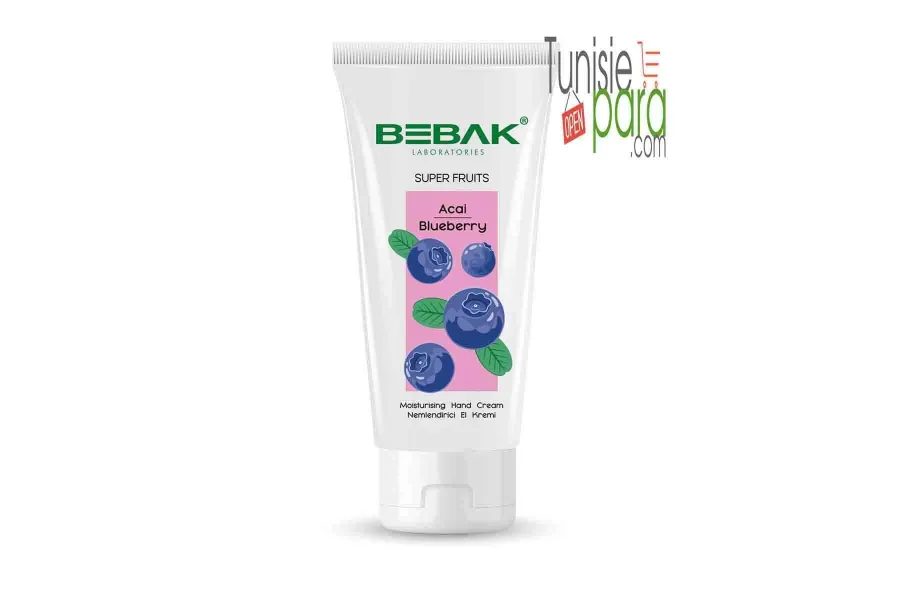 Bebak Crème pour les mains – Extrait d’Acai et de myrtille 40 ml
