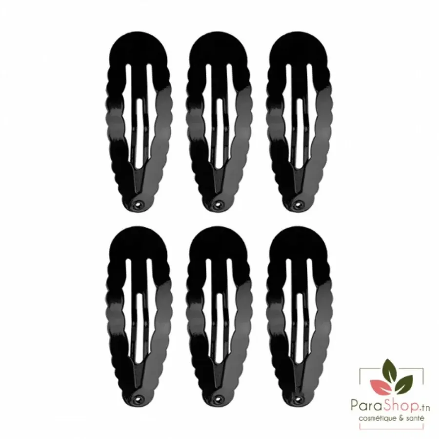 TITANIA 6 Clips a Cheveux Riffel Noir 5CM - 7886 B
