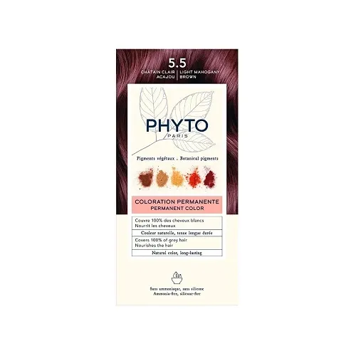 Phyto Color Coloration Permanente Chatain Clair Acajou 5.5