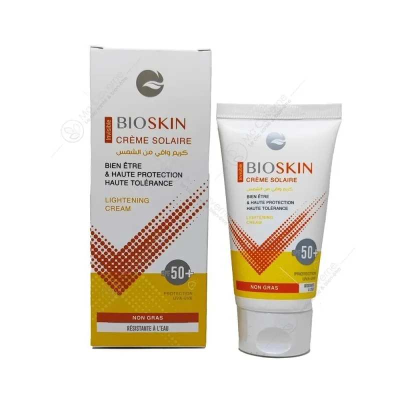 Bioskin Crème Solaire Eclaircissante SPF50+ Invisible 50ml