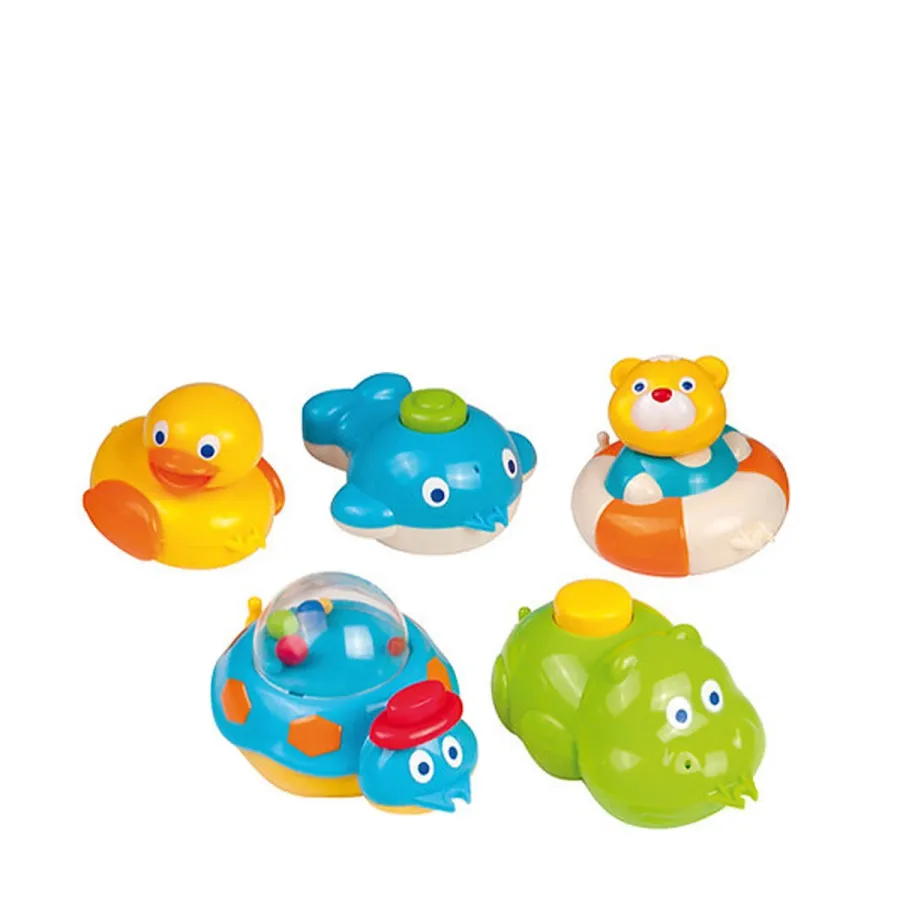 Set de 5 jouets de bain plastiques - Canpol Babies - 6m+