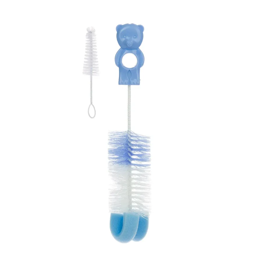 Canpol Brosse pour Biberons et Tétines avec Éponge Bleu 2/410