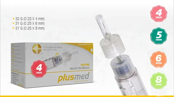 PLUSMED Aiguilles stylo a insuline 4mm et 6mm