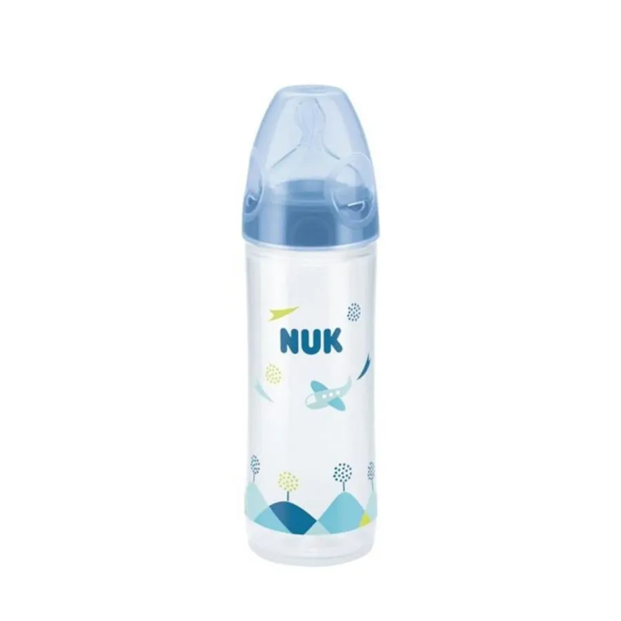 Biberon en silicone - NUK Love - bleu - 250ml - 6à18 mois