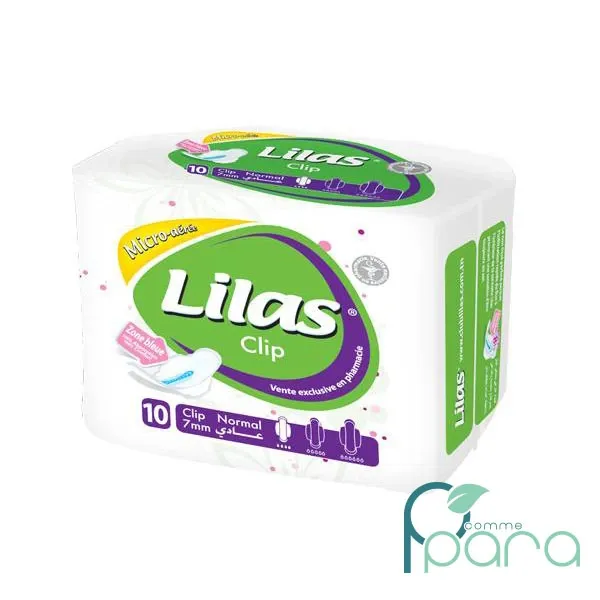 LILAS Serviettes Clip Normal Micro Aérée B/10