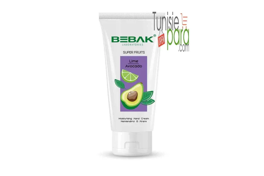 Bebak Crème pour les mains -Extrait d’avocat et de citron vert 40 ml