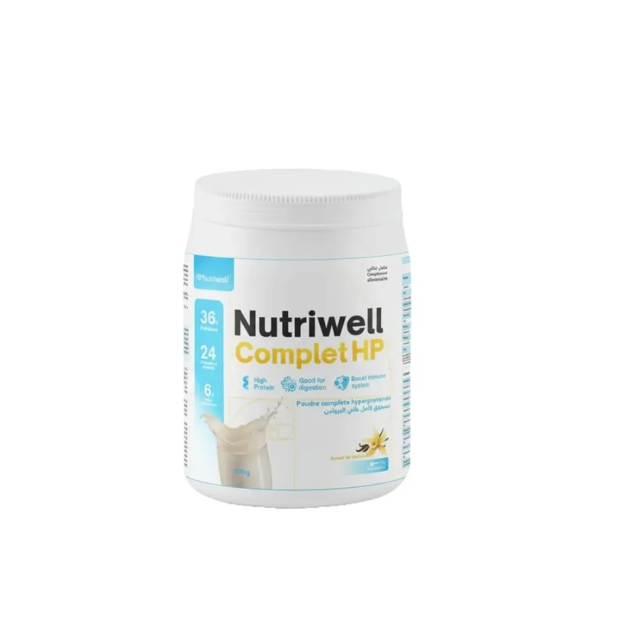 NUTRIWELL COMPLET HP POUDRE DE PROTEINES AROME VANILLE 400MG